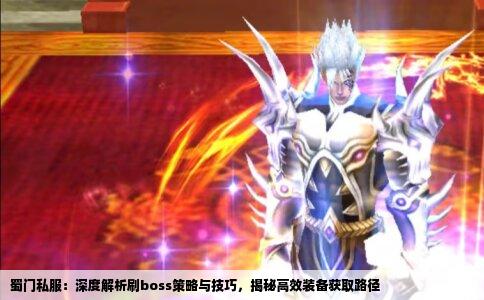 蜀门私服：深度解析刷boss策略与技巧，揭秘高效装备获取路径